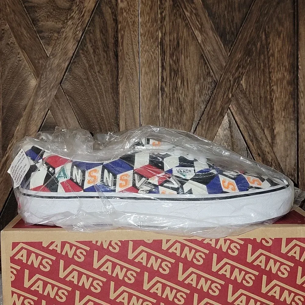 New VANS UA Era Checker Cube Multi / True White Mens 9 - Picture 5 of 11